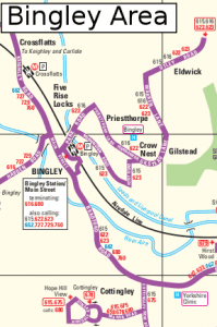 Bingley bus route map
