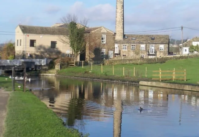 View of Micklethwaite Bridge on Leeds and Liverpool Canal
