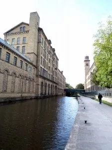 Mills in Saltaire on the Leeds and Liverpool canal