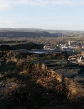 Landscape View of Bingley from Gilstead Crag
