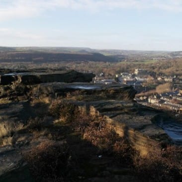 Landscape View of Bingley from Gilstead Crag