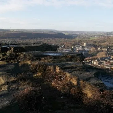 Landscape View of Bingley from Gilstead Crag
