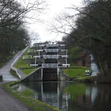 Steepest staircase locks in the UK
