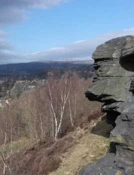 Gilstead Crag rock face