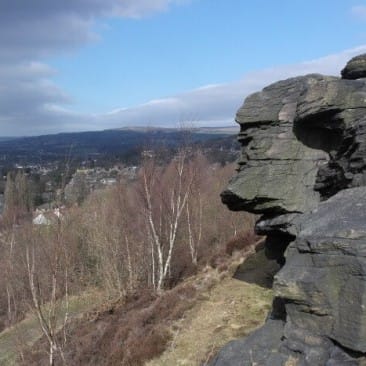 Gilstead Crag rock face