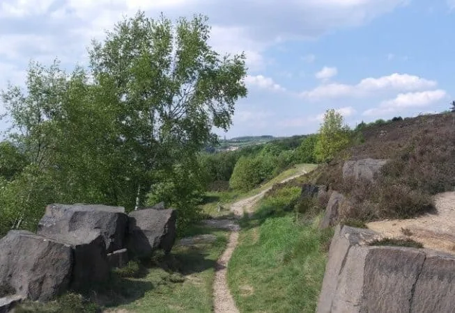 A path on top of Gilstead Crag near Bingley