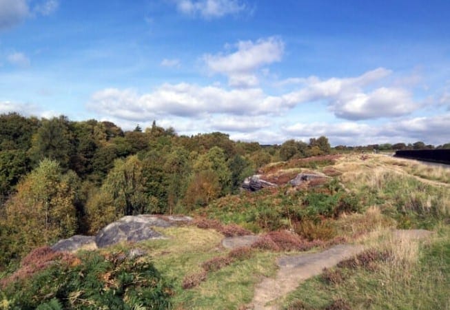 View of the end of Shipley Glen at the bottom of Baildon Moor