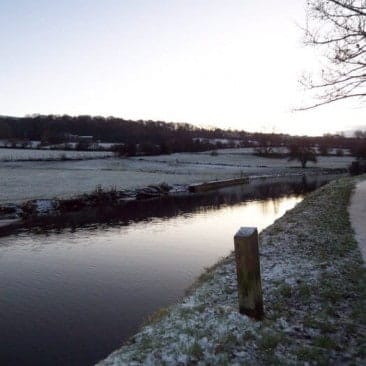Crossflatts - Leeds and liverpool Canal on a Wintery Morning