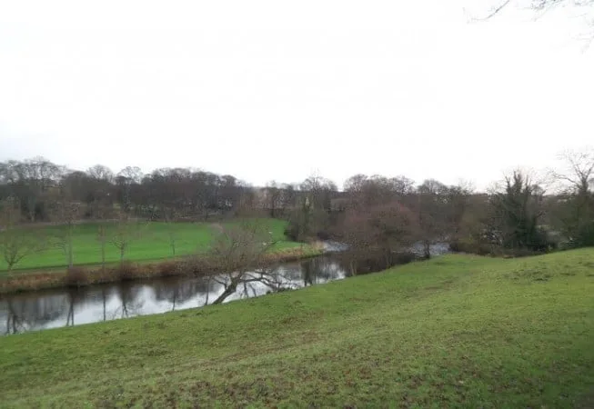View of Myrtle Park from the house above River Aire