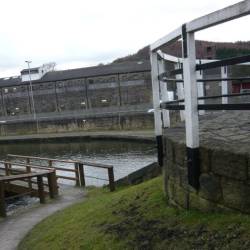 Bingley Three Rise Locks and Old Train Station Warehouse