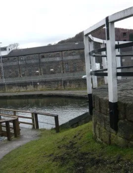 Bingley Three Rise Locks and Old Train Station Warehouse