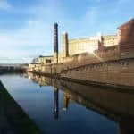 Damart Mill in Bingley with Sun Ray