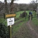 Footpath in Front of House above River Aire