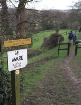 Footpath in Front of House above River Aire
