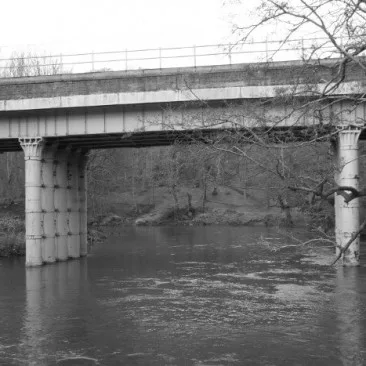 Steel Bridge above River Aire