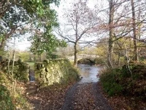 Beck Lane in Bingley leading to pack horse bridge