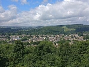 Views of Bingley and Aire Valley from Gilstead Crag