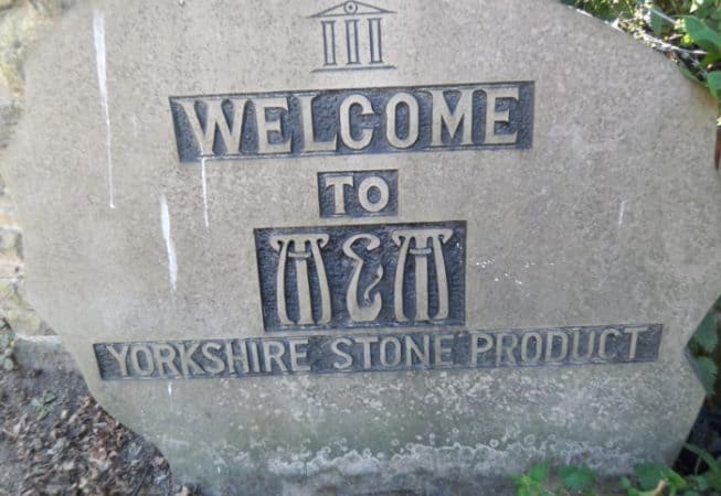 Yorkshire Stone Product sign at Banktop Quarry