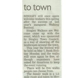 Telegraph & Argus - 2018-04-30 - Walking festival returns to town