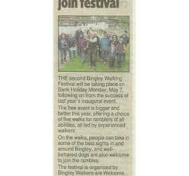 Telegraph & Argus - 2018-04-30 - Walkers are welcome to join festival