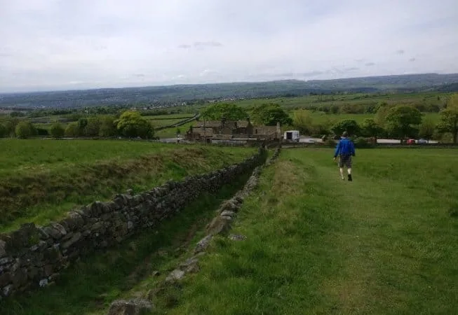 Walking down towards Dick Hudsons Pub on Bingley Moor