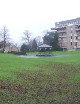 View from Myrtle Park before demolition of Bradford & Bingley Headquarters
