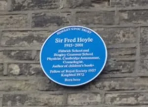 Sir Fred Hoyle Blue Plaque in Gilstead