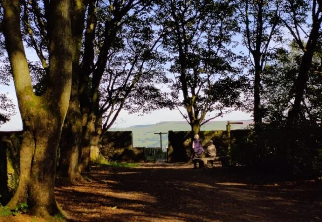 Couple watching beautiful scenery near Altar Lane in St Ives