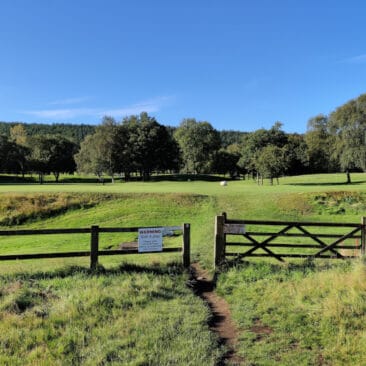 Path crossing Shipley Golf Course, Bingley