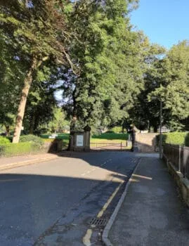 Myrtle Park entrance on Beech Street