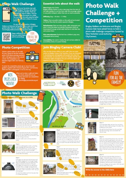 Photo Walk Bingley Leaflet