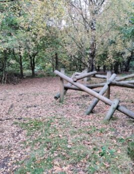 A climbing Frame in Prince of Wales Park Bingley