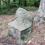 A stone chair in Prince of Wales Park in Bingley