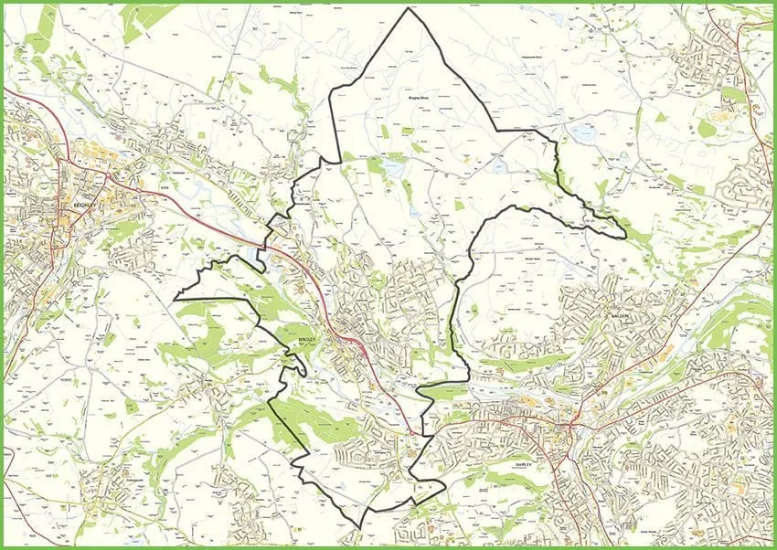 Bingley Town Council Boundaries Map