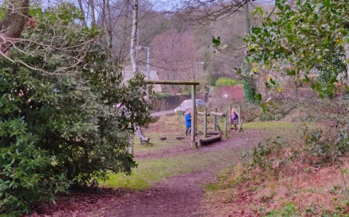 Kids playing on the playground in the lower part of Prince of Wales Park, near Lady Lane