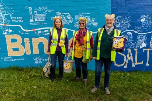 Our fund raisers also dressed in the colours of Pudsey!