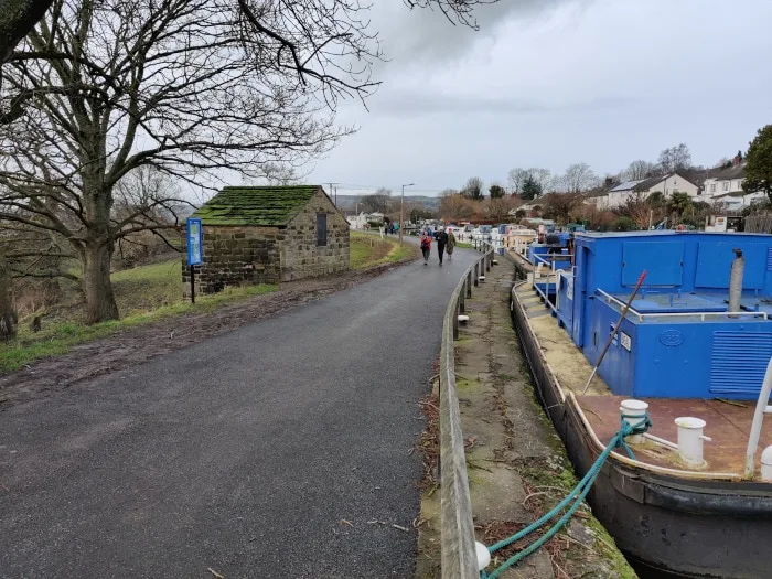 Tarmacked towpath near Five Rise Locks