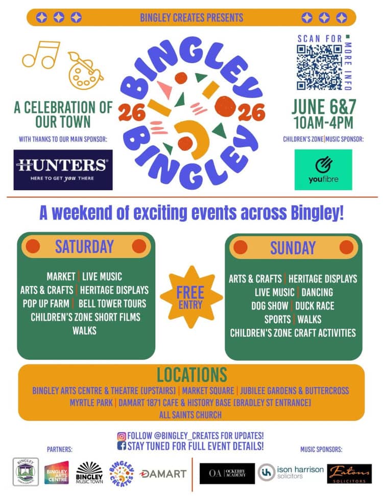 Bingley 26 festival programme - A Celebration of Our Town - Poster
